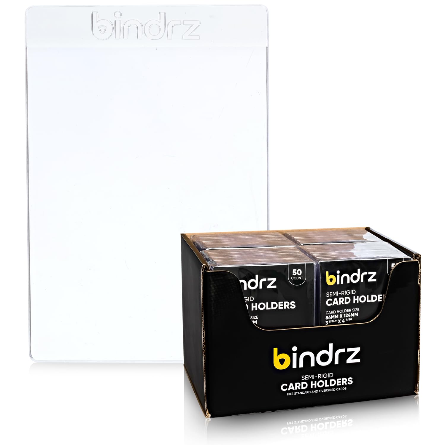 winnersスリーブ Amazon.com: bindrz 200 Semi Rigid Card Holder - 3 5/16” x 4